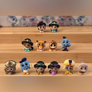 Disney Doorables ALADDIN Mixed Series Lot of 12 FLOCKED ABU